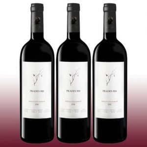 Prades 950, 2016, Vino Tinto, 15% Vol., Bodegas Totó Marqués, Variedad de la Uva: Garnacha, Syrah, Pinot Noir y Merlot, 12 meses en barrica, 3 botellas de 75 Cl, frente tinto 3